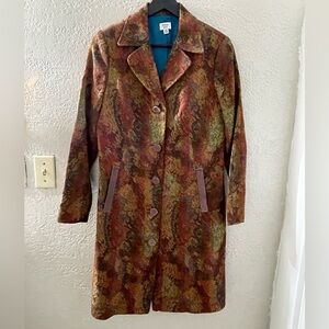 VTG Think Tank Women’s Elegant‎ Multicolor Paisley Women's Coat Size XS
